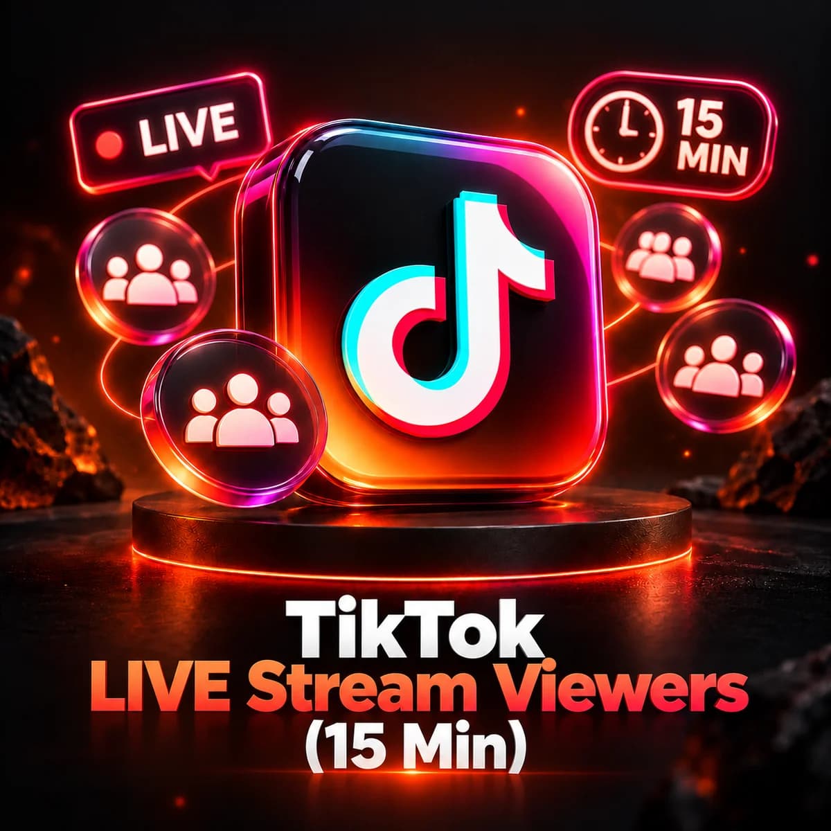 TikTok LIVE Stream Viewers (30 Min)