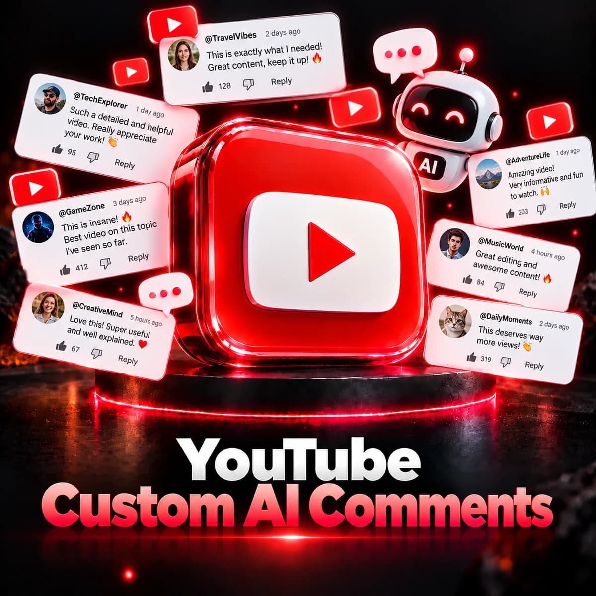 YouTube Custom AI Comments